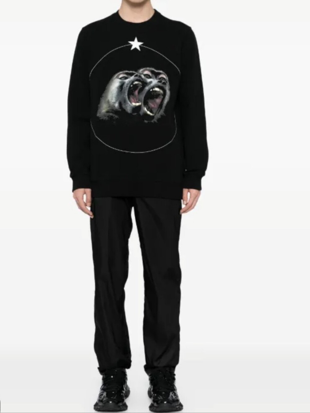 Givenchy Monkey Brothers Grafic Sweatshirt Riccardo Tisci Crewneck Sweater